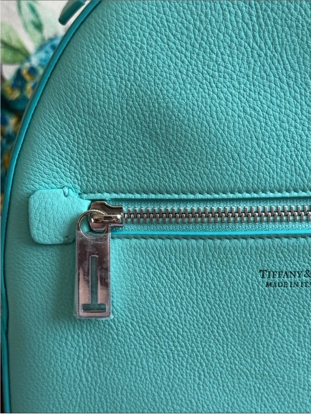 NWT Tiffany & Co. Aqua Leather Mini Backpack